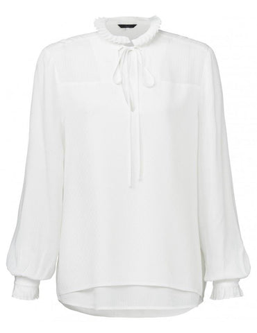 Image of Jacquard Blouse with Tie