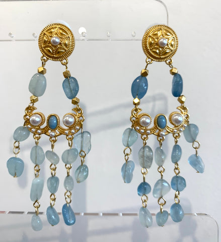 Image of Blue Rhodochrosite Earrings