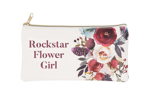 Rockstar Flower Girl Cosmetic Bag